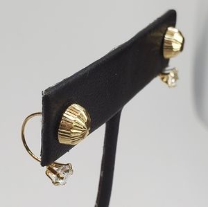 14kt SOLID YELLOW GOLD- Telephone Earrings